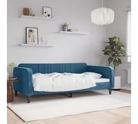 vidaXL Letto da Giorno Blu 100x200 cm in Velluto, Divano Letto, Divano Letto Singolo, Divano Letto in Velluto, Letto per Ospiti, Divano Letto Moderno