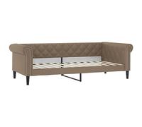vidaXL Letto da Giorno Cappuccino 90x200 cm in Similpelle, Divano Letto, Divano Letto Singolo, Divano Letto in Similpelle, Letto per Ospiti