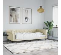 vidaXL Letto da Giorno Crema 100x200 cm in Similpelle