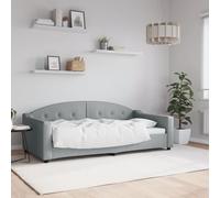 vidaXL Letto da Giorno Grigio Chiaro 90x190 cm in Tessuto