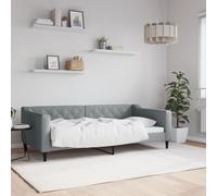 vidaXL Letto da Giorno Grigio Chiaro 90x190 cm in Tessuto
