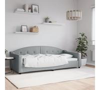 vidaXL Letto da Giorno Grigio Chiaro 90x200 cm in Tessuto