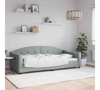 vidaXL Letto da Giorno Grigio Chiaro 90x200 cm in Tessuto