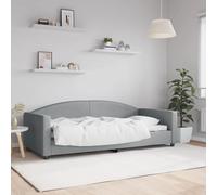 vidaXL Letto da Giorno Grigio Chiaro 90x200 cm in Tessuto