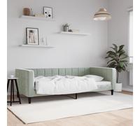 vidaXL Letto da Giorno Grigio Chiaro 90x200 cm in Velluto