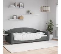 vidaXL Letto da Giorno Grigio Scuro 100x200 cm in Tessuto