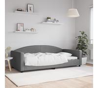 vidaXL Letto da Giorno Grigio Scuro 100x200 cm in Tessuto