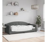 vidaXL Letto da Giorno Grigio Scuro 90x190 cm in Tessuto