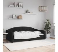 vidaXL Letto da Giorno Nero 90x190 cm in Tessuto