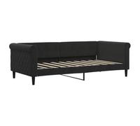 vidaXL Letto da Giorno Nero 90x190 cm in Velluto, Divano Letto, Divano Letto Singolo, Divano Letto in Velluto, Letto per Ospiti, Divano Letto Moderno