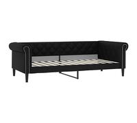 vidaXL Letto da Giorno Nero 90x200 cm in Similpelle