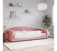 vidaXL Letto da Giorno Rosa 100x200 cm in Velluto