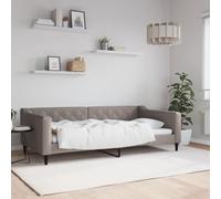 vidaXL Letto da Giorno Tortora 100x200 cm in Tessuto, Divano Letto, Divano Letto Singolo, Divano Letto in Tessuto, Letto per Ospiti
