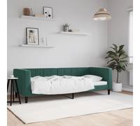 vidaXL Letto da Giorno Verde Scuro 80x200 cm in Velluto