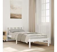 vidaXL Letto Extra Lungo Senza Materasso Bianco 90x220 cm in Pino, Letto, giroletto, mobili Camera da Letto, Telaio Letto, Letto Singolo