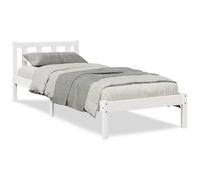 vidaXL Letto Extra Lungo Senza Materasso Bianco 90x210 cm in Pino, Letto, giroletto, mobili Camera da Letto, Telaio Letto, Letto Singolo
