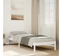 vidaXL Letto Extra Lungo Senza Materasso Bianco 100x210 cm in Pino, Telaio Letto, Letto Singolo, mobili per Camera da Letto, Letto, giroletto