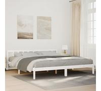 vidaXL Letto Extra Lungo senza Materasso Bianco 180x210 cm in Pino