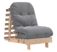 vidaXL Divano Letto Futon con Materasso 60x206x11 Legno Massello Pino, letto futon giapponese, letto futon con materasso, letto futon pieghevole