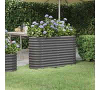 vidaXL Letto Giardino Acciaio Verniciato a Polvere 114x40x68 cm Grigio