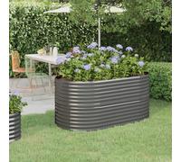 vidaXL Letto Giardino Acciaio Verniciato a Polvere 152x80x68 cm Grigio