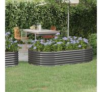 vidaXL Letto Giardino Acciaio Verniciato a Polvere 175x100x36cm Grigio