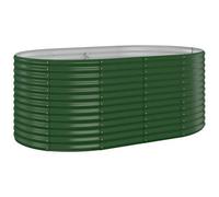 VIDAXL - Letto Giardino Acciaio Verniciato a Polvere 175x100x68 cm Verde