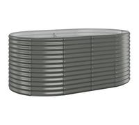 VIDAXL - Letto Giardino Acciaio Verniciato a Polvere 175x100x68cm Grigio
