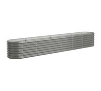 vidaXL Letto Giardino Acciaio Verniciato a Polvere 224x40x36 cm Grigio