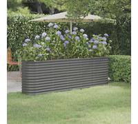 vidaXL Letto Giardino Acciaio Verniciato a Polvere 224x40x68 cm Grigio