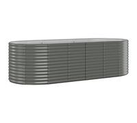 VIDAXL - Letto Giardino Acciaio Verniciato a Polvere 249x100x68cm Grigio