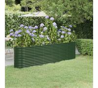vidaXL Letto Giardino Acciaio Verniciato a Polvere 260x40x68 cm Verde