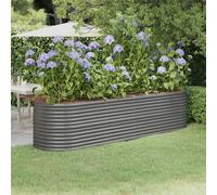 vidaXL Letto Giardino Acciaio Verniciato a Polvere 296x80x68 cm Grigio