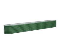 vidaXL Letto Giardino Acciaio Verniciato a Polvere 332x40x36 cm Verde