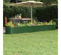 vidaXL Letto Giardino Acciaio Zincato 332x40x36 cm Verde