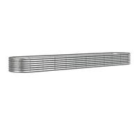 VIDAXL - Letto Giardino Acciaio Verniciato a Polvere 440x80x36cm Argento