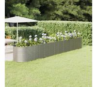 vidaXL Letto Giardino Acciaio Verniciato a Polvere 512x80x68cm Argento