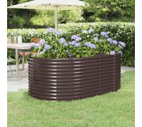 vidaXL Letto Giardino Acciaio Verniciato Polvere 175x100x68 cm Marrone