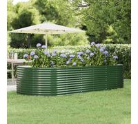 vidaXL Letto Giardino Acciaio Verniciato Polvere 291x140x68 cm Verde