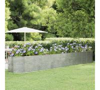 vidaXL Letto Giardino Acciaio Verniciato Polvere 507x100x68cm Argento