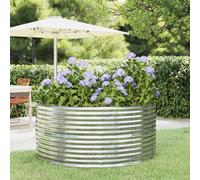 vidaXL Letto Giardino Acciaio Zincato 140x140x68 cm Argento