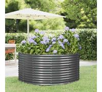 vidaXL Letto Giardino Acciaio Zincato 140x140x68cm Antracite