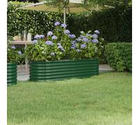 vidaXL Letto Giardino Acciaio Zincato 152x40x36 cm Verde