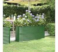 vidaXL Letto Giardino Acciaio Verniciato a Polvere 152x40x68 cm Verde
