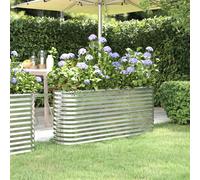 vidaXL Letto Giardino Acciaio Zincato 152x40x68cm Argento