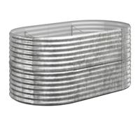 vidaXL Letto Giardino Acciaio Zincato 152x80x68cm Argento