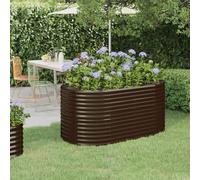 vidaXL Letto Giardino Acciaio Zincato 152x80x68cm Marrone