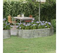 vidaXL Letto Giardino Acciaio Zincato 175x100x36cm Argento