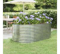 vidaXL Letto Giardino Acciaio Zincato 175x100x68cm Argento