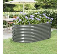 vidaXL Letto Giardino Acciaio Verniciato a Polvere 175x100x68cm Grigio